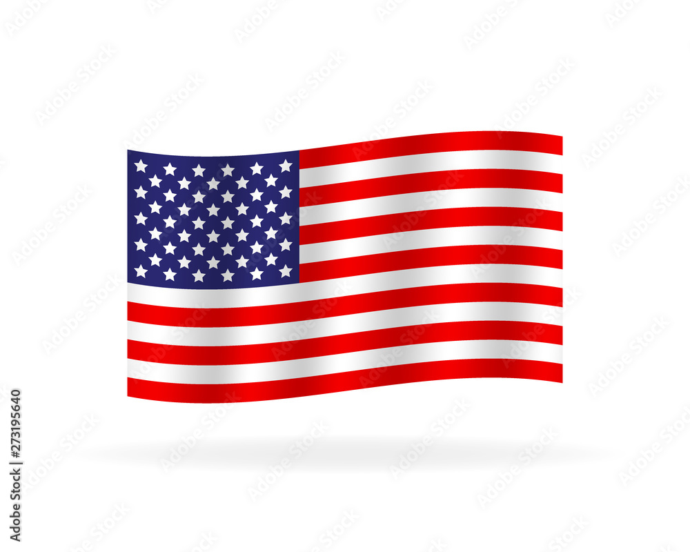 Original and simple United State of America flag. Vector stock illustration Original and simple United State of America flag. Vector stock illustration