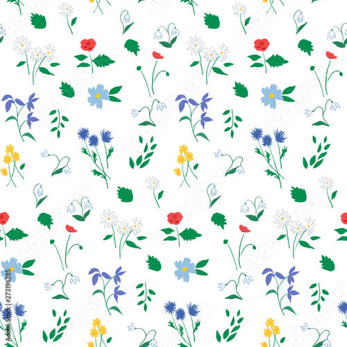 Meadow flowers seamless pattern © Alpha C