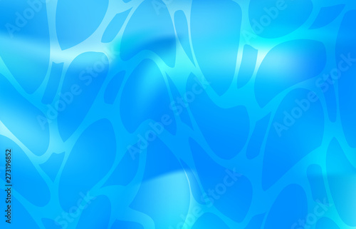 Blue Summer Water Waves with Reflections in Swimming Pool