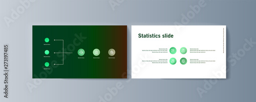 Set of brochures infographics for marketing the promotion goods and services on market