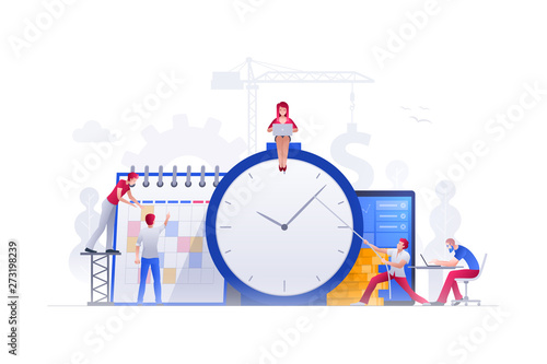 People are working together for time management