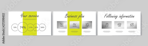 Set of brochures infographics for marketing the promotion goods and services on market