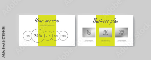 Set of brochures infographics for marketing the promotion goods and services on market