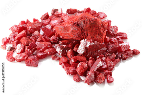 cinnabar isolated on white background