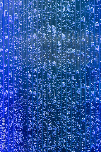 Blue interactive air bubble panel