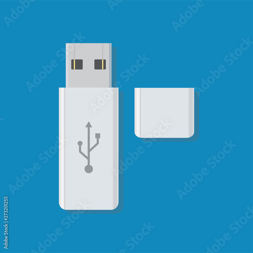realistic usb stick for device connection vector