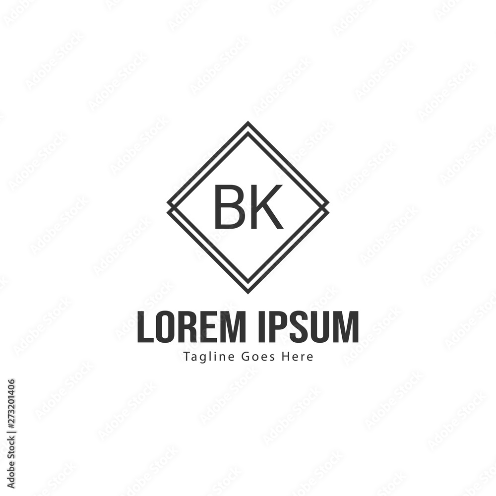 BK Letter Logo Design. Creative Modern BK Letters Icon Illustration BK Letter Logo Design. Creative Modern BK Letters Icon Illustration