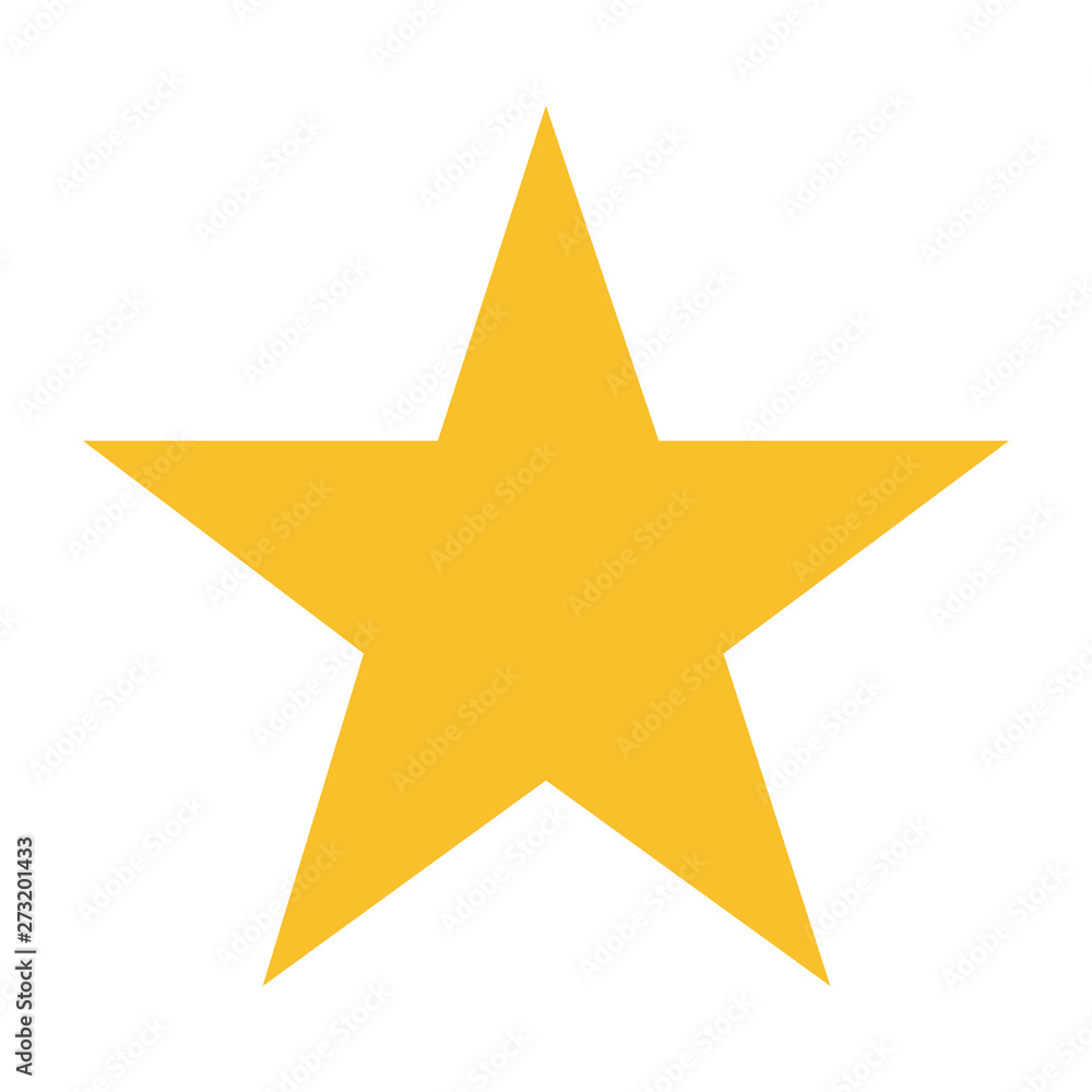 yellow five points star on white background yellow five points star on white background