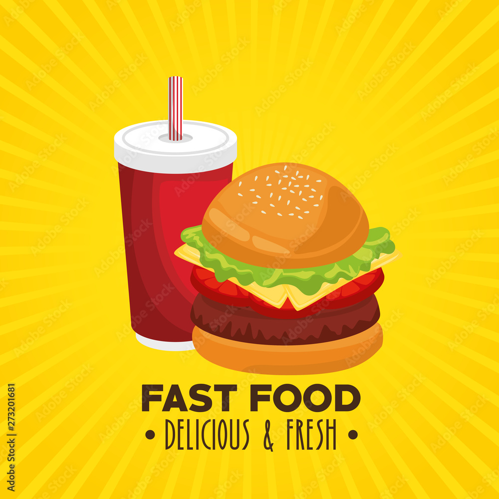 delicious hamburger combo vector illustrator delicious hamburger combo vector illustrator