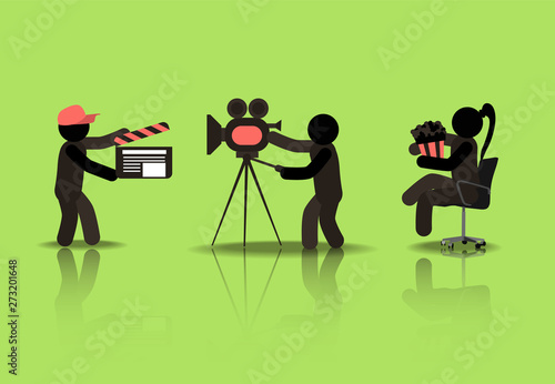 web icons of people. figures of people in movies