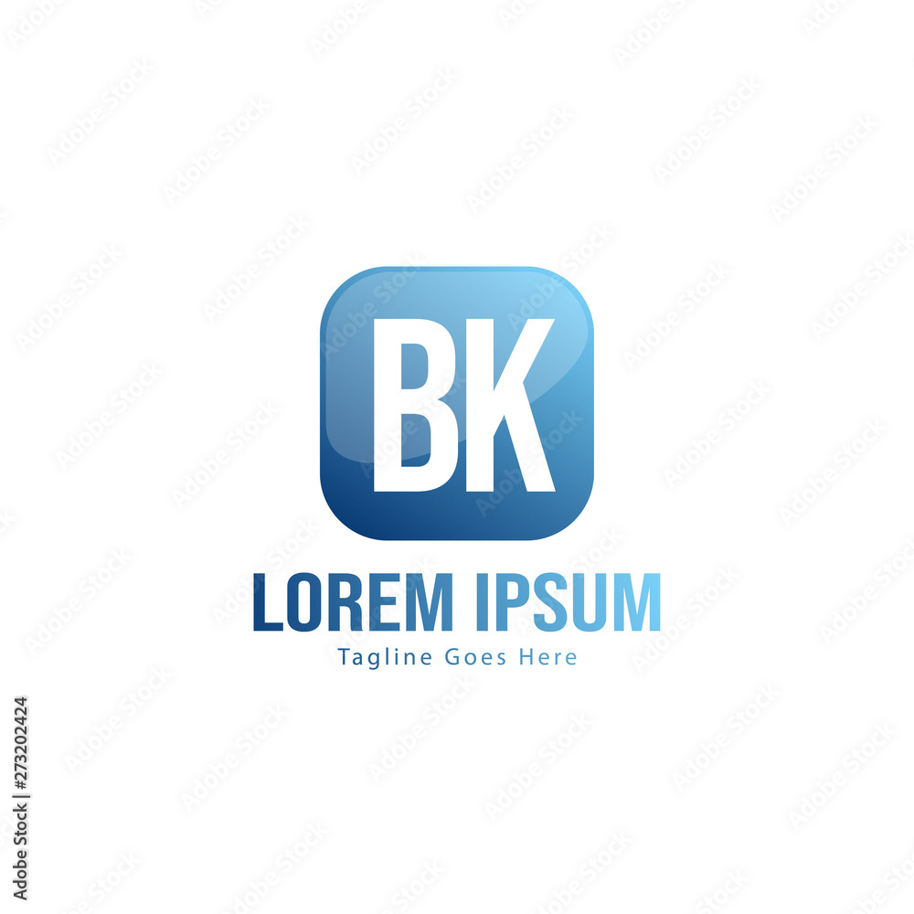 BK Letter Logo Design. Creative Modern BK Letters Icon Illustration BK Letter Logo Design. Creative Modern BK Letters Icon Illustration