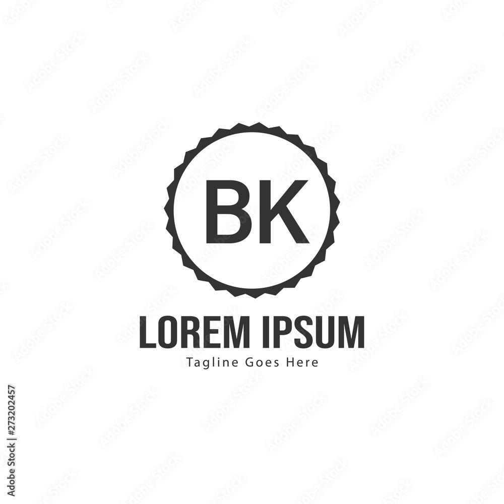 BK Letter Logo Design. Creative Modern BK Letters Icon Illustration BK Letter Logo Design. Creative Modern BK Letters Icon Illustration