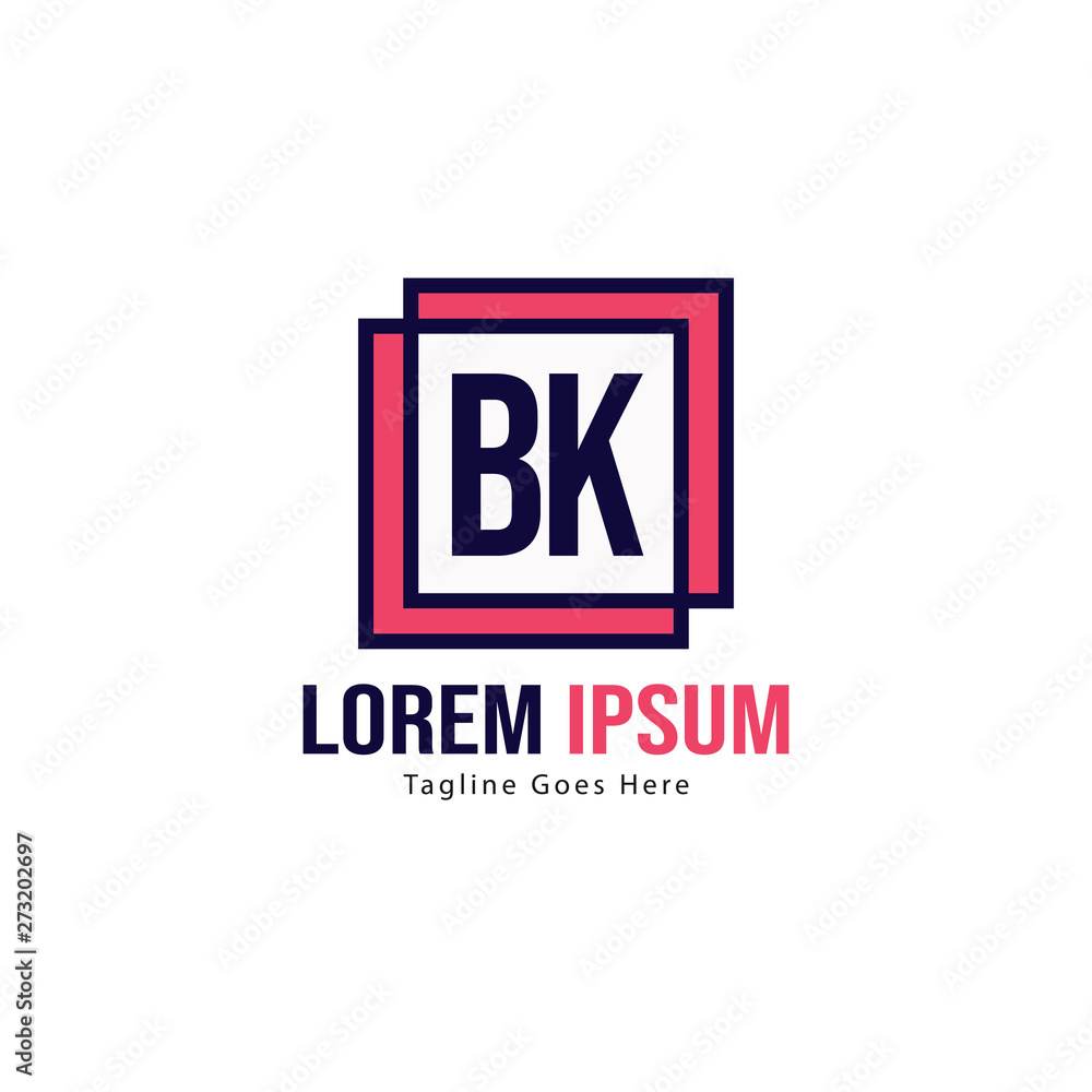 BK Letter Logo Design. Creative Modern BK Letters Icon Illustration BK Letter Logo Design. Creative Modern BK Letters Icon Illustration