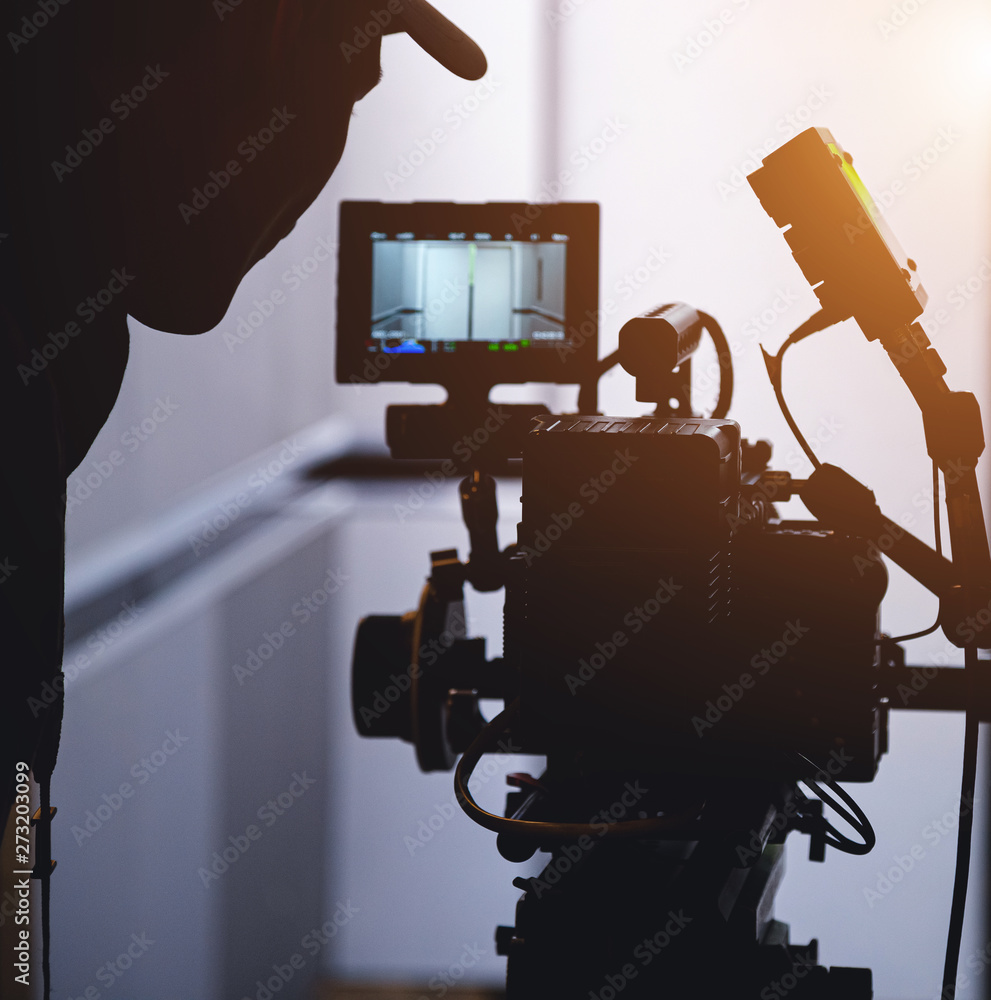 director and actor on the set of the film Stock Photo | Adobe Stock