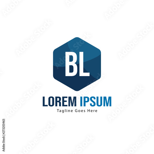 BL Letter Logo Design. Creative Modern BL Letters Icon Illustration