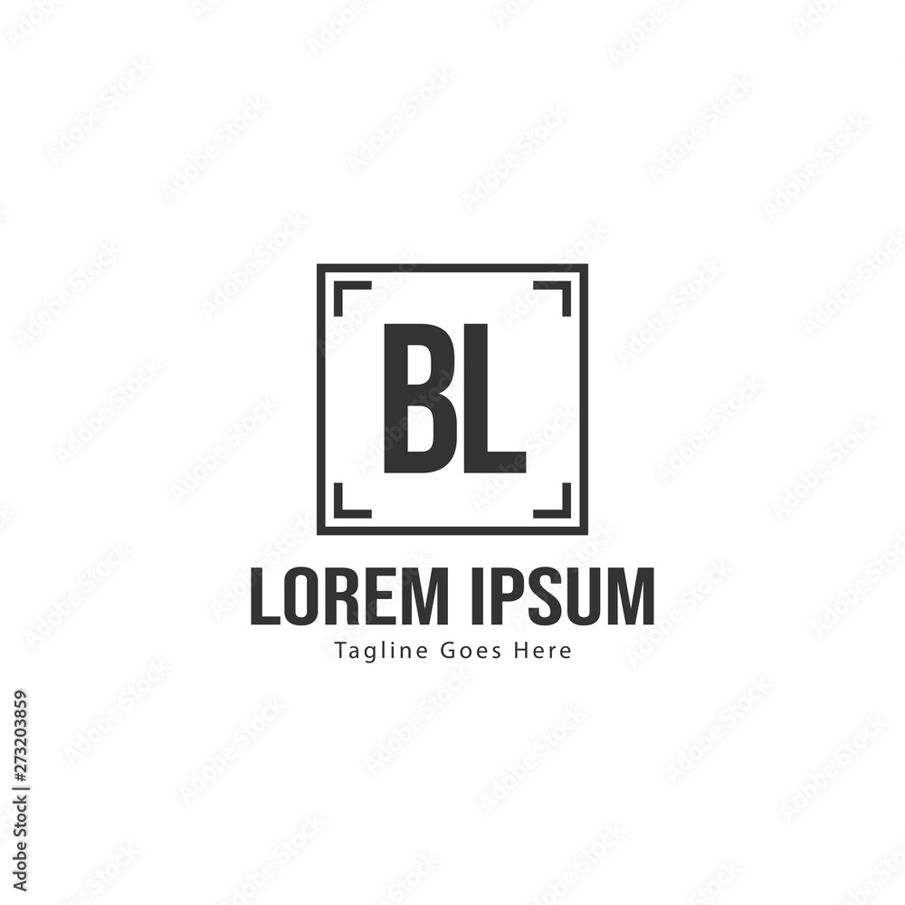 Fototapeta premium BL Letter Logo Design. Creative Modern BL Letters Icon Illustration