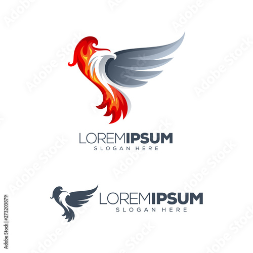 awesome eagle logo design vector illustration