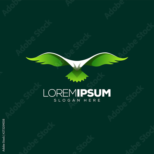 awesome eagle logo design vector illustration