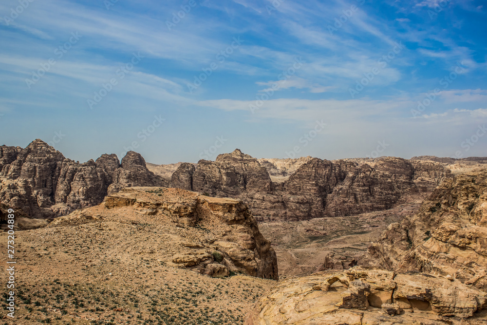 wilderness sharp rocky highland Jordanian mountains natural environment living space for Bedouins 