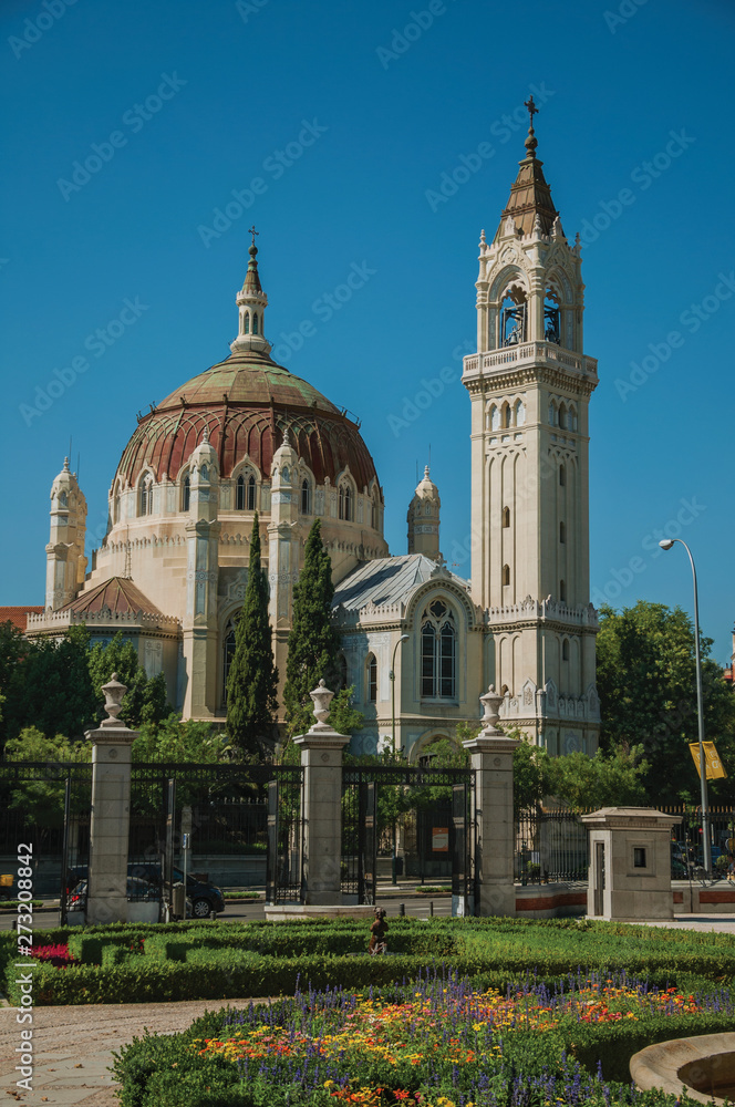 Church facade of San Manuel y San Benito in Madrid