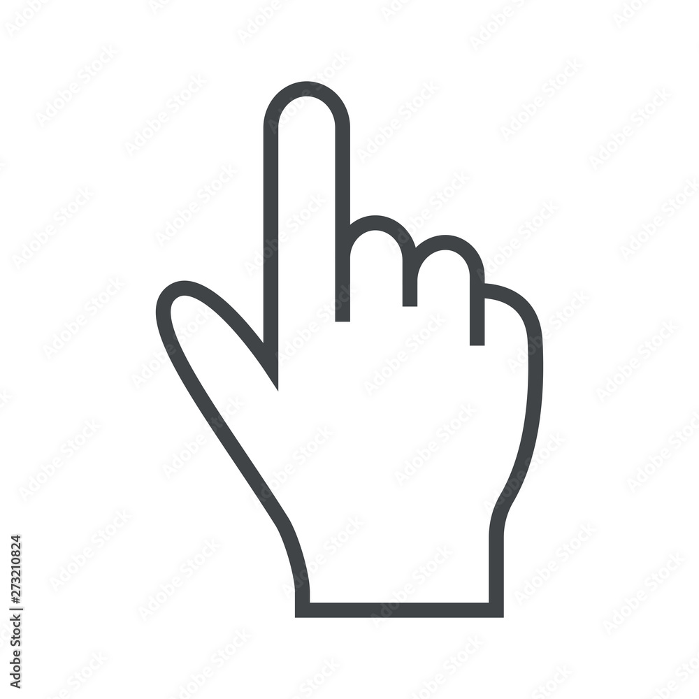 Line icon hand like gun. Simple vector illustration with ability to change. Line icon hand like gun. Simple vector illustration with ability to change.