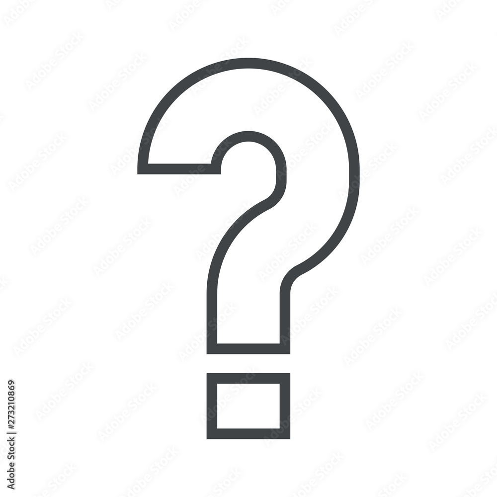 Line icon question mark. Simple vector illustration with ability to change. Line icon question mark. Simple vector illustration with ability to change.