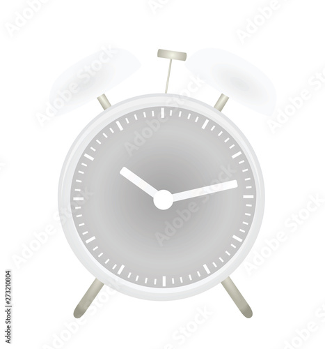 White alarm clock. vector illustration