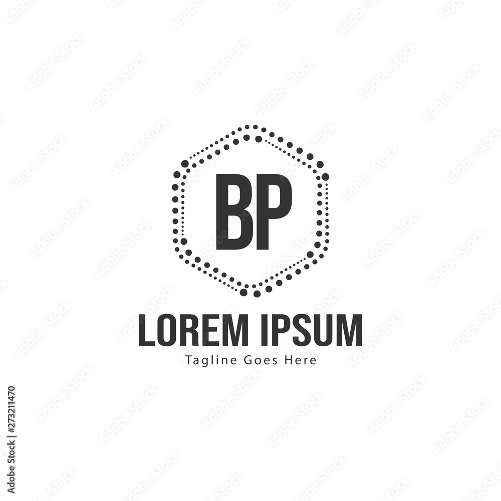 Fototapeta premium BP Letter Logo Design. Creative Modern BP Letters Icon Illustration