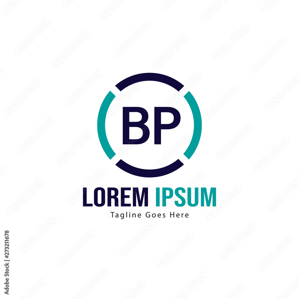 BP Letter Logo Design. Creative Modern BP Letters Icon Illustration