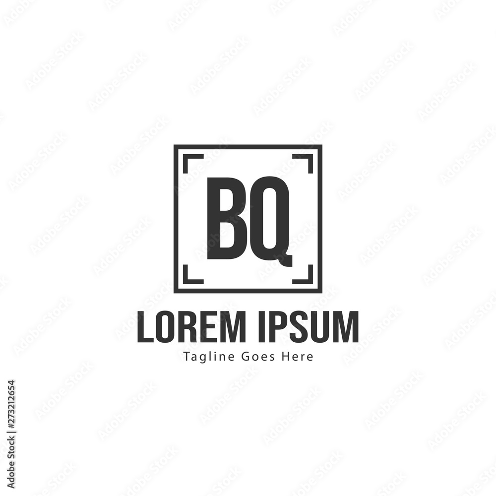BQ Letter Logo Design. Creative Modern BQ Letters Icon Illustration