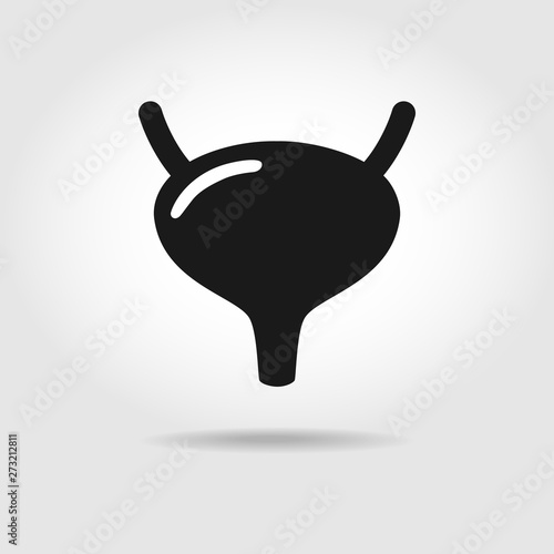 Black icon of human bladder