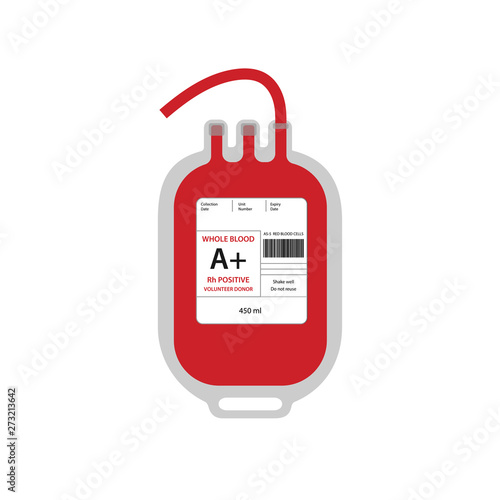Plastic blood bag for blood transfusion
