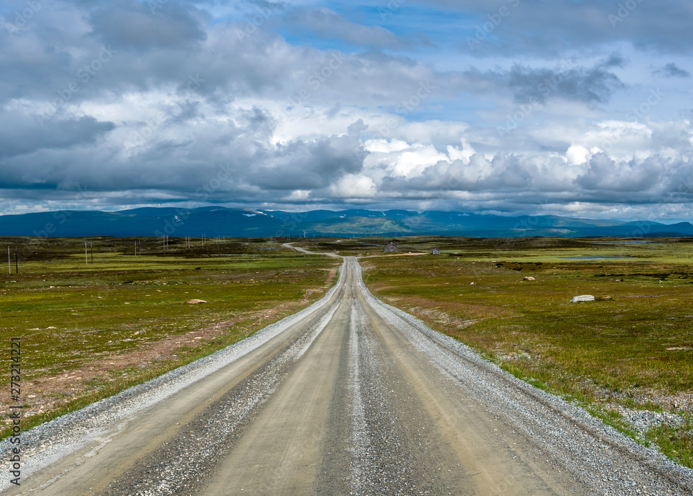 The highest public road of Sweden crossing Harjedalen region, via the landscape of Scandinavian Alps
