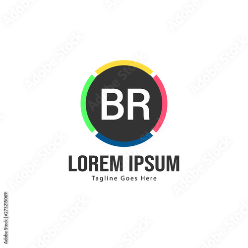 Free Download BR Letter Logo Design. Creative Modern BR Letters Icon Illustration - GFXLoad