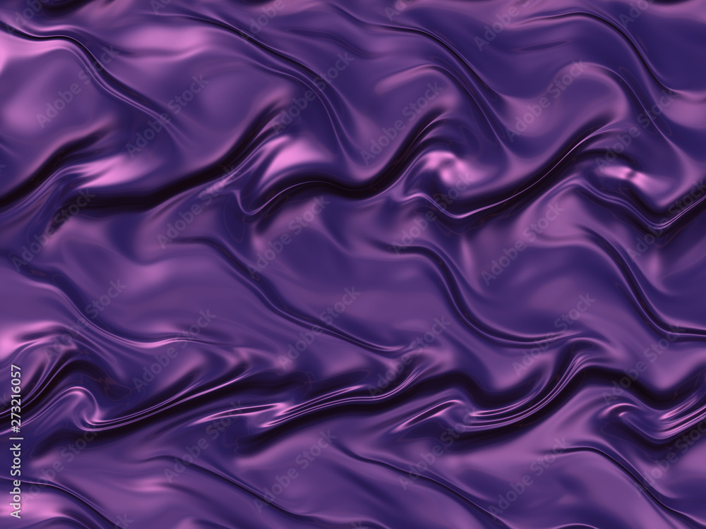 Fototapeta premium purple background looking like crumpled silk fabric. 3D rendering. 3D illustration.