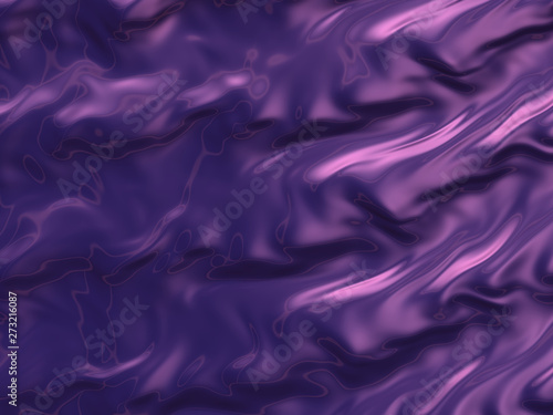 purple background looking like crumpled silk fabric. 3D rendering. 3D illustration.