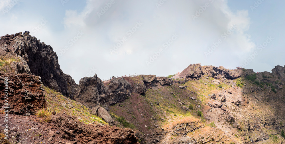 Crater of the volcano Vesuvius. Campania Region, Italy.