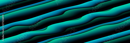 Digital Art, panoramic abstract three-dimensional objects with soft lighting, Germany
