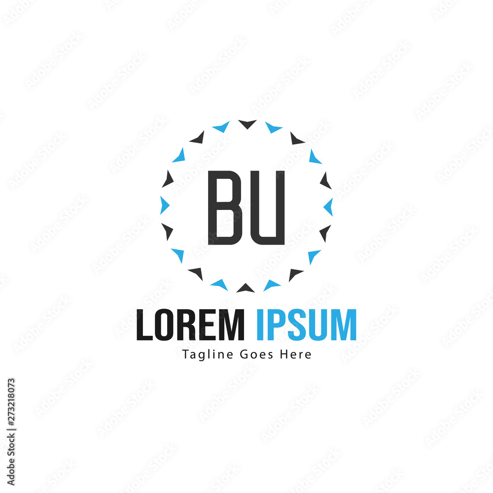 BU Letter Logo Design. Creative Modern BU Letters Icon Illustration BU Letter Logo Design. Creative Modern BU Letters Icon Illustration