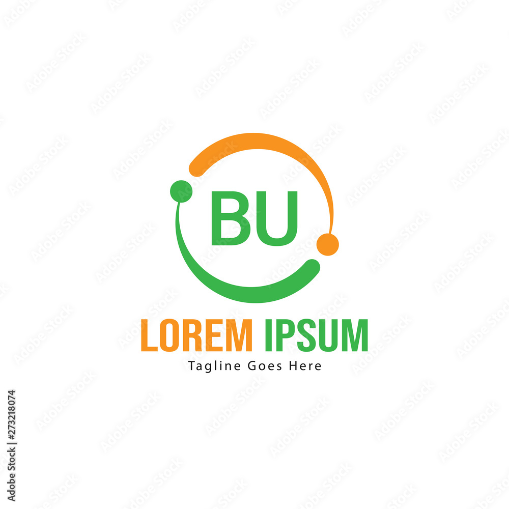 BU Letter Logo Design. Creative Modern BU Letters Icon Illustration BU Letter Logo Design. Creative Modern BU Letters Icon Illustration