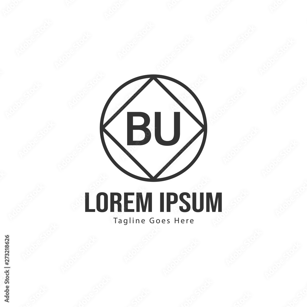 BU Letter Logo Design. Creative Modern BU Letters Icon Illustration BU Letter Logo Design. Creative Modern BU Letters Icon Illustration