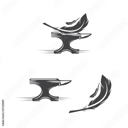 Feather and anvil set