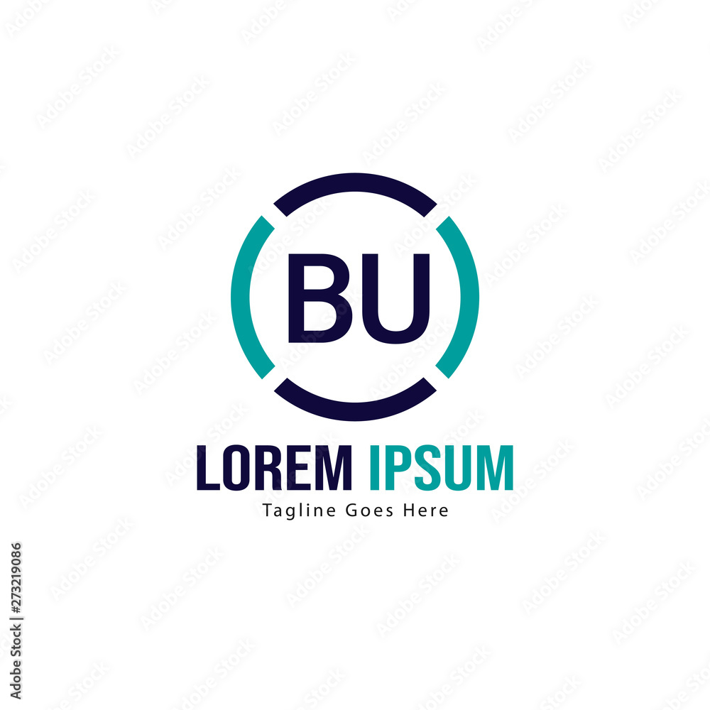 BU Letter Logo Design. Creative Modern BU Letters Icon Illustration BU Letter Logo Design. Creative Modern BU Letters Icon Illustration