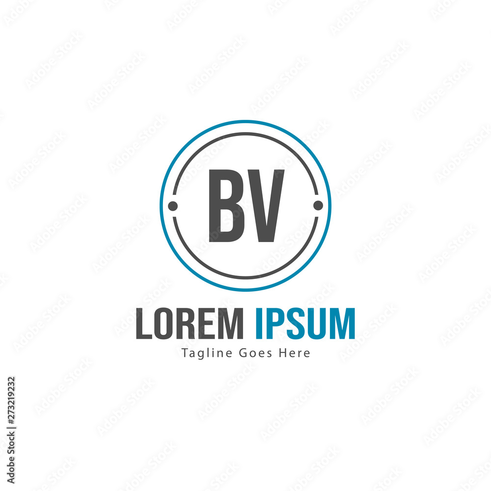 BV Letter Logo Design. Creative Modern BV Letters Icon Illustration BV Letter Logo Design. Creative Modern BV Letters Icon Illustration