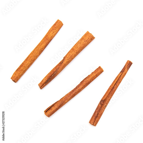 cinnamon sticks on a white background, candiedness, isolate for designers