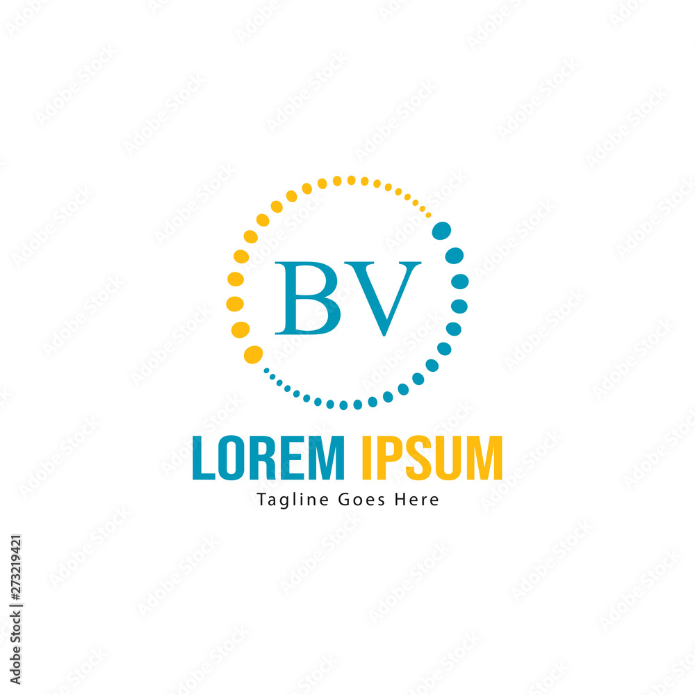 BV Letter Logo Design. Creative Modern BV Letters Icon Illustration BV Letter Logo Design. Creative Modern BV Letters Icon Illustration