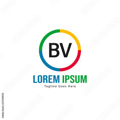 BV Letter Logo Design. Creative Modern BV Letters Icon Illustration