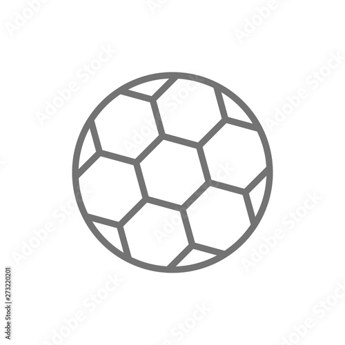 Vector soccer ball line icon.
