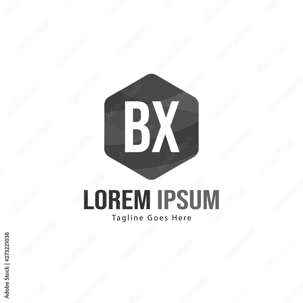 BX Letter Logo Design. Creative Modern BX Letters Icon Illustration
