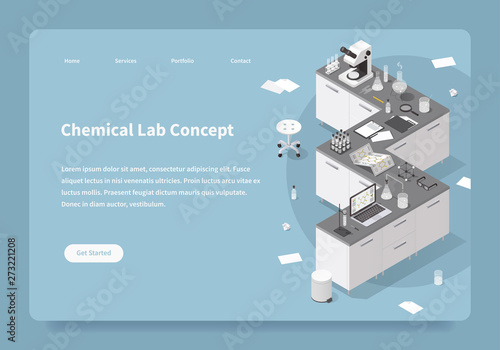 Chemical Lab Concept Landing Page
